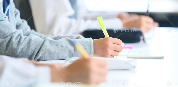 学年末テストの様子