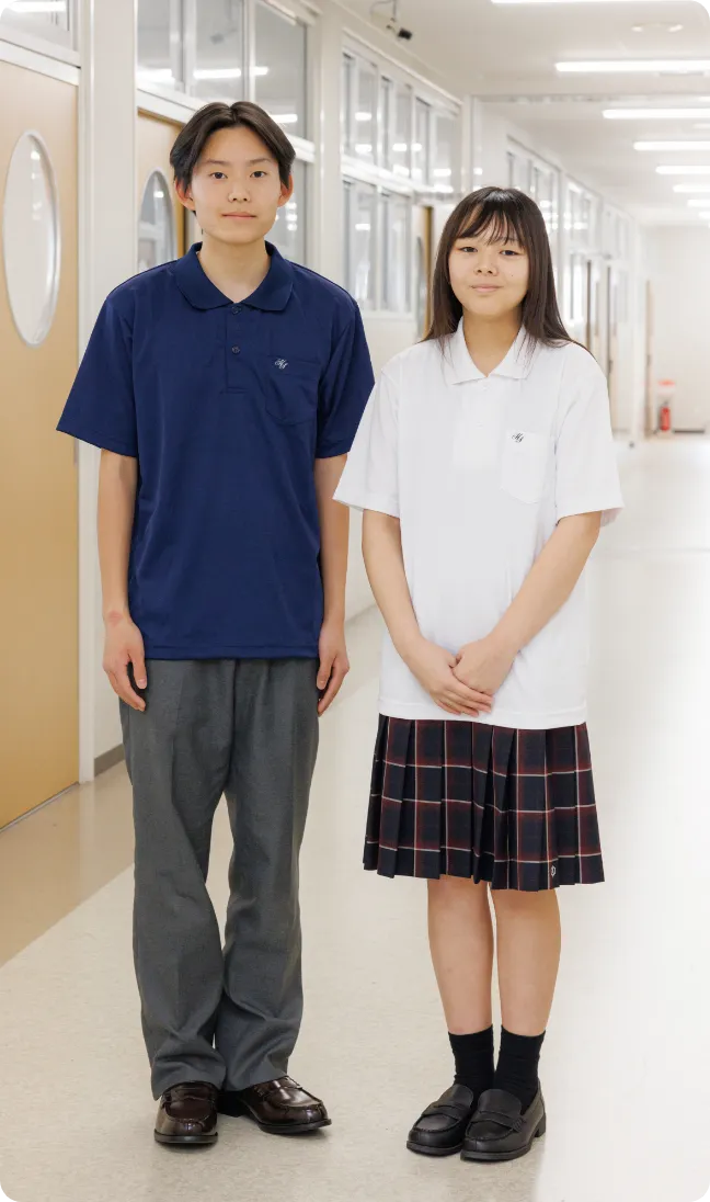 フードクリエイト科のサマースタイルの制服(男女)